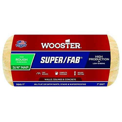 Wooster Brush R241-7 Super/Fab Roller Cover, 3/4-Inch Nap, 7-Inch , Yellow