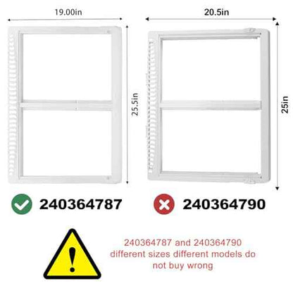 240364787 Refrigerator Crisper Drawer Cover Frame Crisper Pan Cover Compatible with Frigidaire Refrigerator-Replaces 240364714, 240364725, 240364778, 240364794