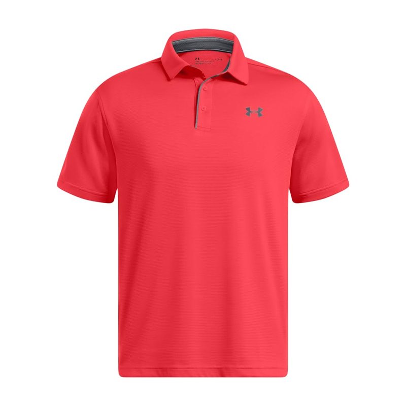 Under Armour Men's Tech Golf Polo, (713) Racer Red / / Pitch Gray, Small