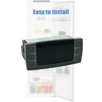 Temperature Controller XR06CX-4N1F1 Fit Commercial Refrigerators/Freezer 120V 50-60Hz Replace for Dixell Programmable Temperature Controller with Temperature Sensing Probe