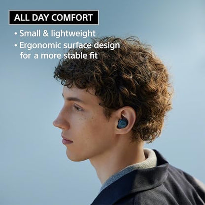 Sony WF-C710N Truly Wireless Noise-Canceling Earbuds with up to 30-Hour Battery Life, Lightweight and Secure, Glass Blue