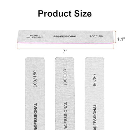 HARFINGTON 5pcs Sanding Sticks 80/100/180 Grit Double Side Moon Shape Polishing Sticks for Fine Rough Sanding Plastic Models Assorted Metal Wood Buffing Sanding Tools