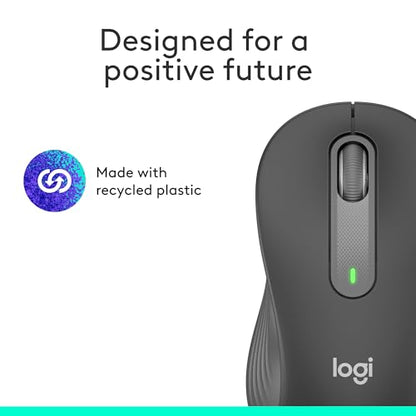 Logitech Wireless Mouse Signature M650 L Full Size - Large Hands, 2-Year Battery, Silent Clicks, Customizable Buttons, Bluetooth, PC/Mac/Chromebook - Black, Right-Handed, Large