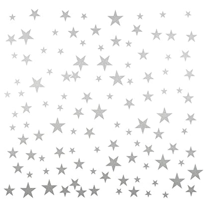Star Wall Sticker Vinyl Decals for Nursery Bedroom Boys or Girls Room Playroom Classroom Living Room Silver 120pcs