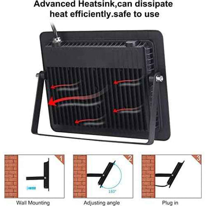 Black Lights HWay 200W LED Black Purple Lights Flood Light with Plug(6ft Cable) for Blacklight Party, Stage Lighting, Aquarium, Body Paint, Fluorescent Poster, Neon Glow in The Dark Night