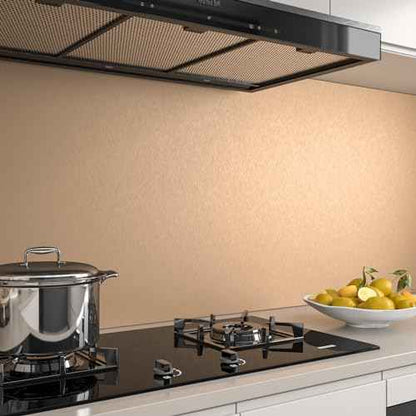 LACHEERY Brushed Stainless Steel Contact Paper for Kitchen Appliances Metallic Gold Wallpaper Peel and Stick Modern Waterproof Self Adhesive Metal Look Contact Paper for Fridge Dishwasher 15.8"x80"