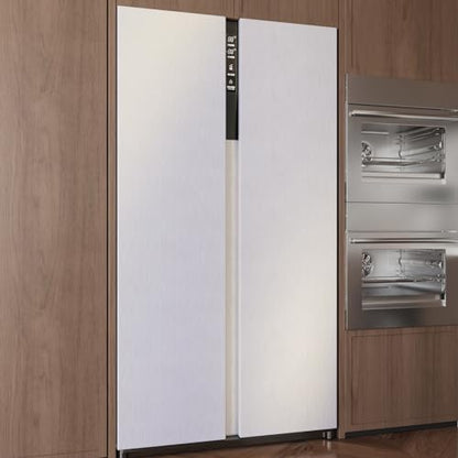 CRE8TIVE Pearl Lustre White Stainless Steel Contact Paper for Appliances Brushed Aurora White Peel and Stick Wallpaper Heat Resistant Refrigerator Vinyl Warp for Kitchen Dishwasher Countertops 12"x80"