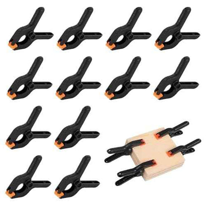 Spring Clamps 12 PCS Balloon Arch Clips, Clamps for Backdrop Black Clips for Balloon Arch Suitable for Crafts, Woodworking, Photography (2.6 Inch)