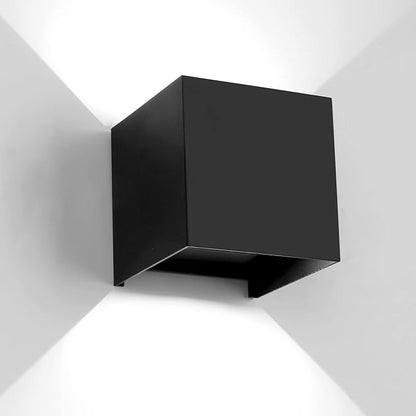 Outdoor Wall Lights Exterior Wall Sconce,ETL Listed Up and Down Lights Outdoor Porch Light,20W 6500K Modern Wall Sconce,4.72-inch Indoor Sconces Wall Lighting for Entryways,Hallways(Black-1 Pack)