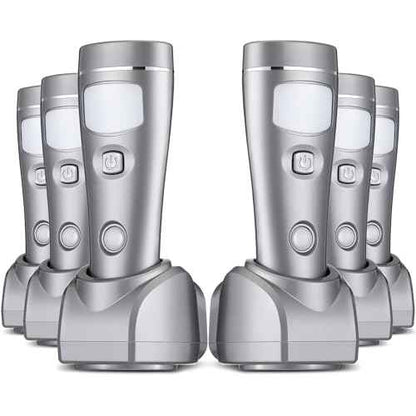Enhon 6 Pack Rechargeable 4-in-1 LED Emergency Lights, Plug-in Flashlights with Motion Sensor Night Light, Auto-On Power Failure Light for Home, Hurricane, and Outage Supplies