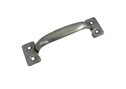 QCAA Stainless Steel Door Pull Handle, 6-1/2", Polished Stainless Steel, 1 Pack, Made in Taiwan