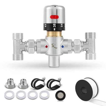 Adjustable Temperature Bypass Sensor Valve Kit for Instant Hot Water Recirculating System Replacement for The Plastic Sensor Valve Compatible With 500800, 500805
