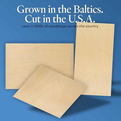 Baltic Birch Plywood 24 x 24 x 1/2 Inch - 12 mm Craft Wood, Pack of 2 B/BB Grade, Stronger Than Basswood or Balsa, Perfect for Laser, CNC Cutting, Wood Shelves by Woodpeckers