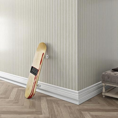 Livelynine Striped Wallpaper Peel and Stick Bedroom Cream Tan and White Stripe Wall Paper for Bathroom Waterproof Contact Paper for Countertops Table Desk Cover Kitchen Cabinet Vinyl Wrap 15.8x78.8