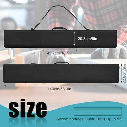 Guide Rail Bag 1680d Polyester Protective Track Saw Bag for Transporting Track Saw Guide Rails and Accessories, up to 55''