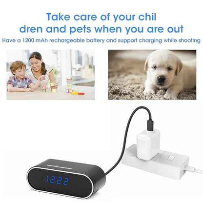 WiFi Clock Hidden Camera HD 1080P Wireless Small Spy Camera with Night Vision Cameras for Home Security Secret Nanny Cam with Video Indoor