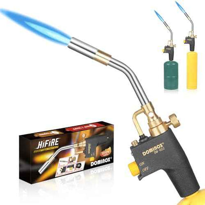 DOMINOX Propane Torch Head, High Intensity Torch Head Trigger Start Gas Torch, Soldering Torch for Propane MAP MAPP Tank, Soldering, Ignition, Barbecue, Lighting