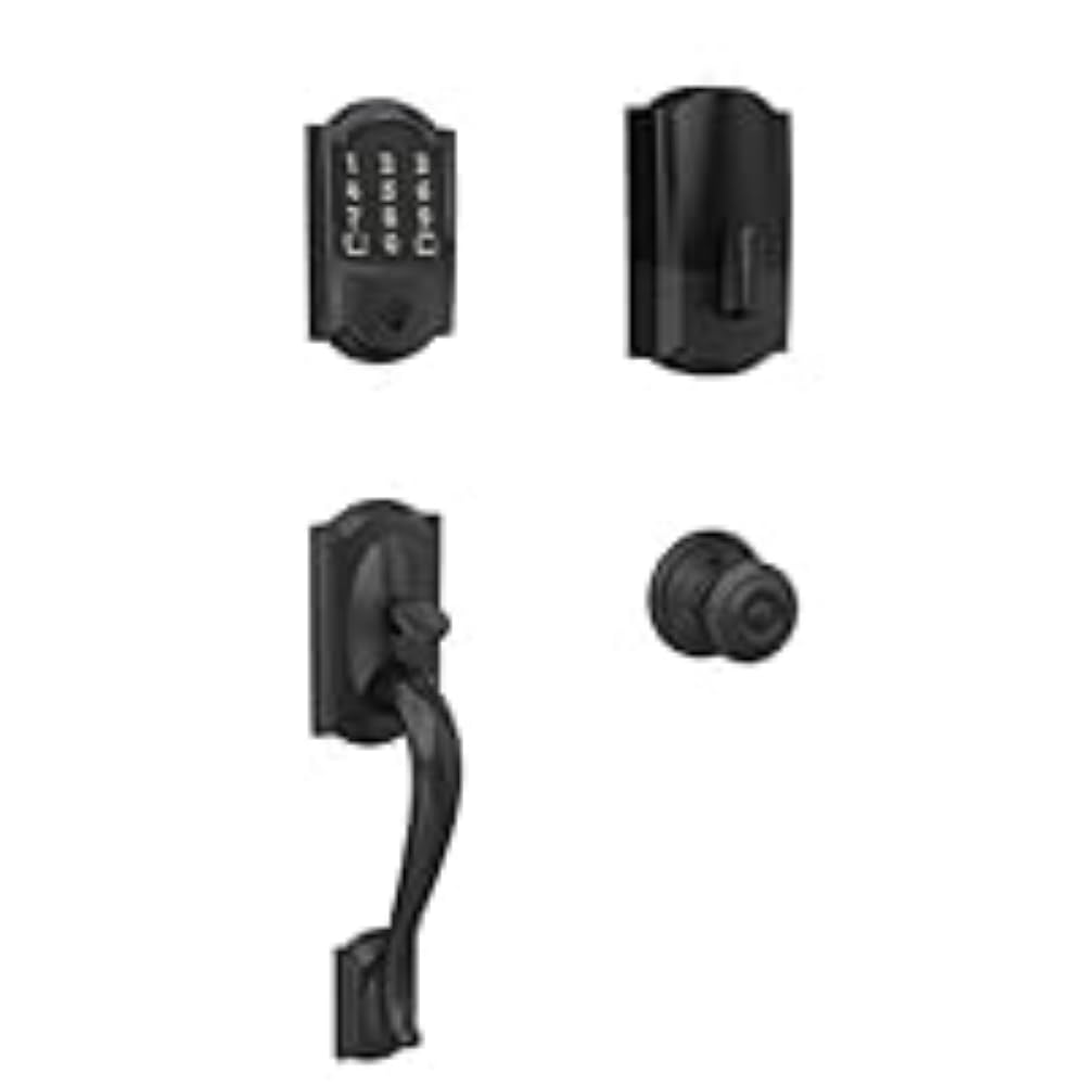 Schlage Encode Smart WiFi Deadbolt Lock for Front Door - Keyless Entry with App or Touchscreen - Works with Alexa, Hey Google, & Airbnb - Create Codes for Guests - Matte Black