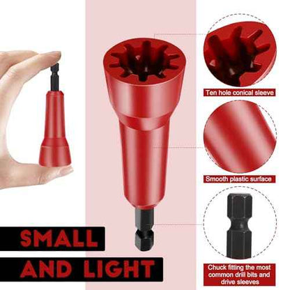 Wire Twister Tool, Twist Wire Connector Socket, Driver with 1/4" Chuck for electricians(2 Pack-red)