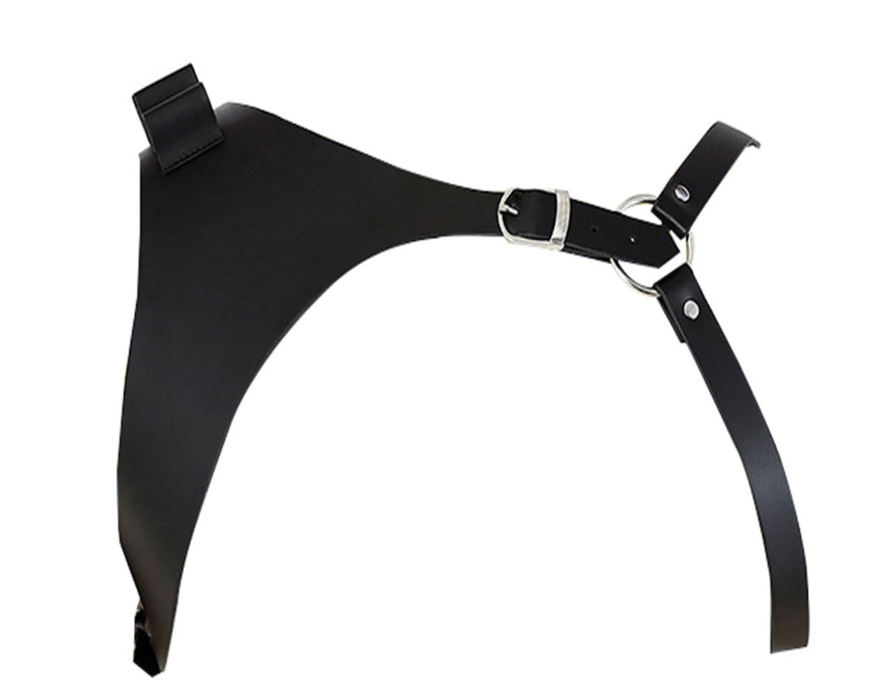 Mens Black Leather Armors Suspenders Shoulder Strap Body Chest Harness Chain Belt Adjustable Gay Punk Clubwear Costume