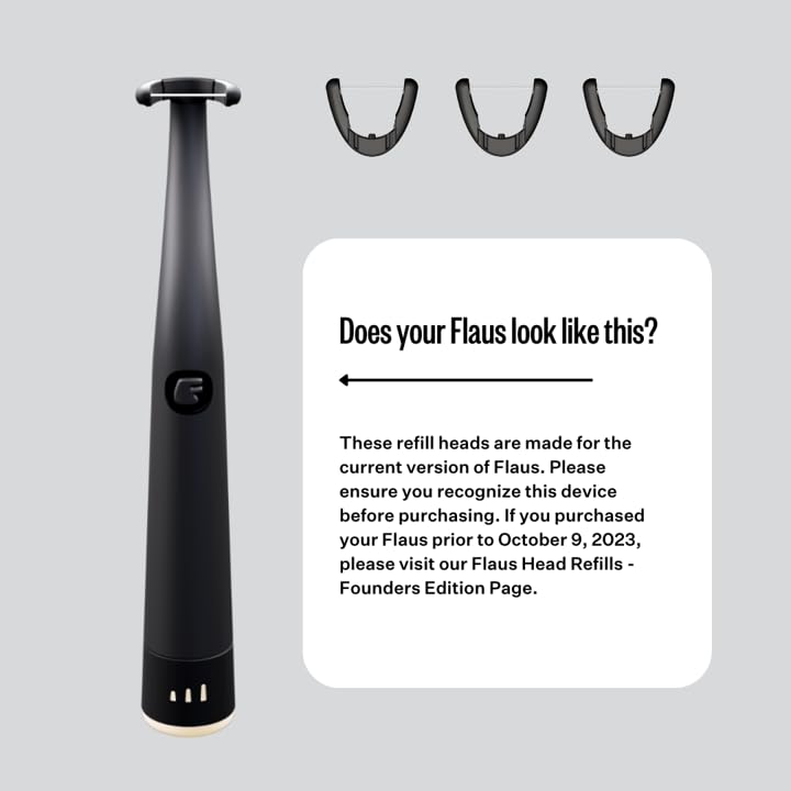 FLAUS Electric Flosser (Shark Tank) 3 Speeds + 45 Refill Heads w/Extra Strong Woven Floss, Increased Durability - Water Flosser Alternative, Dentist Recommended Tooth Flossers, Eco Dental Floss Picks