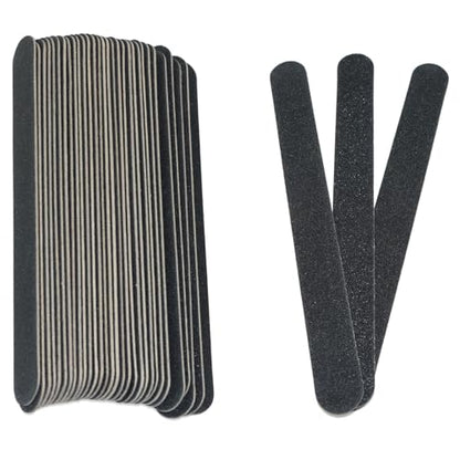Double Sided Sanding Stick Black 100/180 Grit 17.8cm Manicure Nail File Double Sided Sanding Stick Polishing Stick Sandpaper Stick Wooden Sanding Tools Craft Accessories