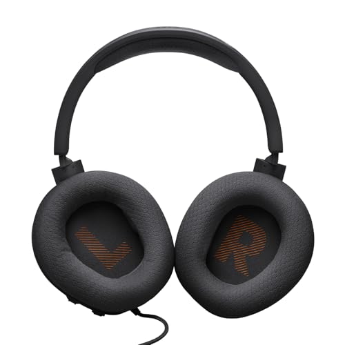 JBL Quantum 100M2 - Wired Over-Ear Gaming Headset with omnidirectional, Detachable mic with Mute Option and Fabric-Covered Memory Foam Ear Cushions, Compatible with All Platforms (Black)