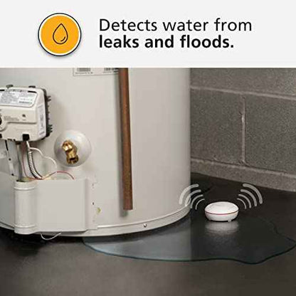 Kidde WiFi Water Leak Detector & Freeze Alarm, Alexa Device, Smart Leak Detector for Homes with App Alerts,White