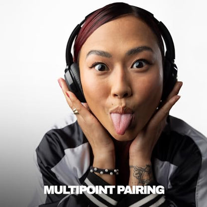 Skullcandy Riff Wireless 2 On-Ear Bluetooth Headphones, Up to 34 Hrs Battery, Foldable Lightweight Design, Convenient for Travel with Included 3.5mm AUX Cable, Microphone for iPhone Android - Black