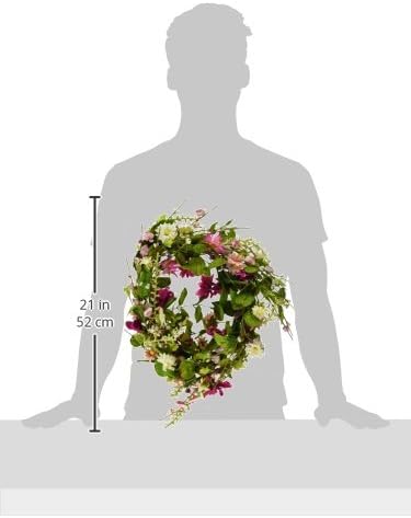 CWI Gifts Flower Twig Wreath Rings - 18 inch - Wreath Decor for Front Door and Candle Decorating - Aster Daisy