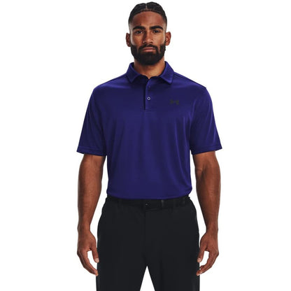 Under Armour Men's Tech Golf Polo, (468) Sonar Blue / / Black, Medium Tall