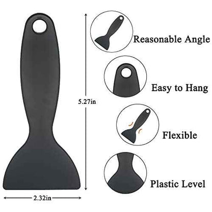 10pcs Plastic Spatula Paint Scrapers, Flexible Resin Scraper Putty Knife Air Bubble Remover Sticker Installation Tool for 3D Printing Resin Removal Spackling Patching Decal