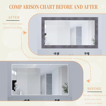 MULLSAN 10Meters Gray Wood Wallpaper Border Peel & Stick Wall Covering Kitchen Bathroom Bedroom Tiles Decor Sticker