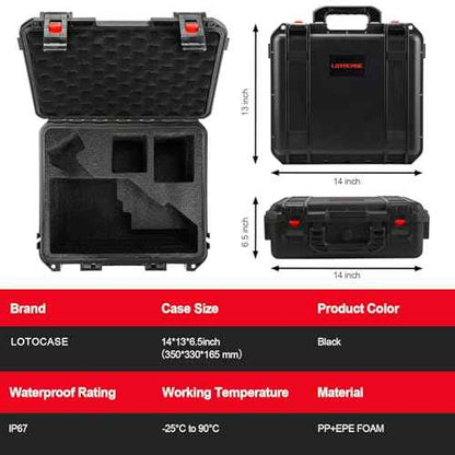 Case for Milwukee Hackzall Saw zall - Tool Bag for Milwaukee M18 Fuel Cordless One-Hand Sawzall Reciprocating Saw Kit, Waterproof Box for Milwaukee Hackzall 2719-20/2625-20/Battery Charger (Case Only)