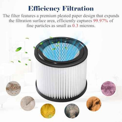 2 Pack DXVC4001 Vacuum Filters Replacement, Compatible with DEWALT 4-5 gallon wet dry shop vac DXV04T DXV05P DXV05S DXV08S and DXV06G