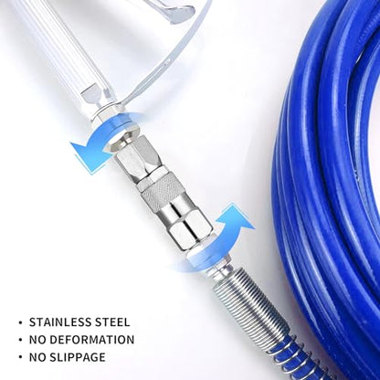 Airless Spray Swivel Connector Stainless Steel 1/4 Inch 360 Degrees Rotate High Pressure Spray Hose Swivel Connector Tips Accessories for Graco Paint Sprayer Hose