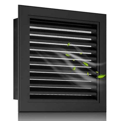 18" x 18" Aluminum Gable Vent with Screen - Stylish Louvered Vents for Effective Attic and Shed Ventilation - Essential Home Improvement, Vent Opening: 16" x 16"