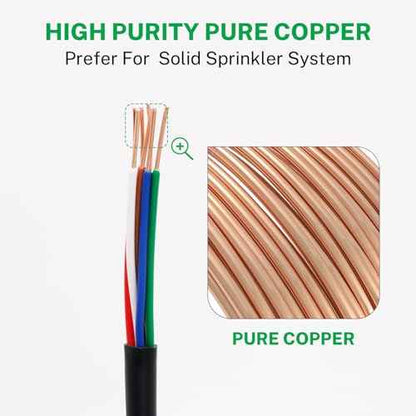 FIRMERST 18/7 Solid Sprinkler Wire for up to 6 Valves System 100 Feet