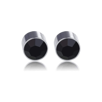 LIUJZZJ 12 Pairs Crystal Rhinestone Magnetic Clip Non Piercing Fake Earrings Fashion Jewelry（Multi-Color）