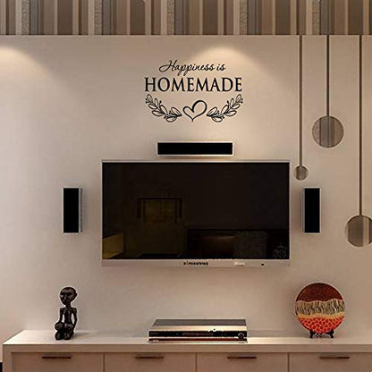 Happiness is Homemade Flower - Carved Vinyl Separated Letters Living Room Wall Decal Home D?cor Stencil Art Letters Mural Lettering Words