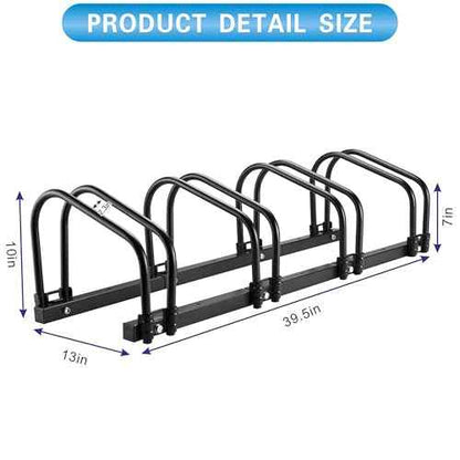 Bike Stand, 4 Bikes Rack Garage, 2.4" Width for most of Bikes