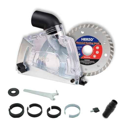 HERZO Cutting Dust Shroud for 5 inch and 4-1/2 inch Angle Grinder