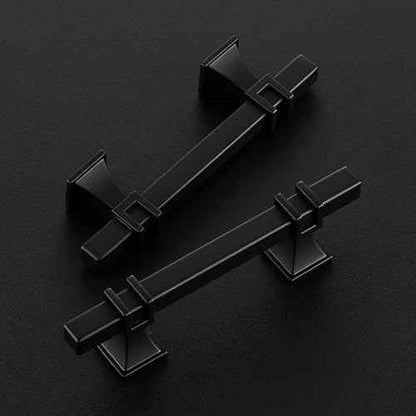 30 Pack 3 inch BlackCabinet Handles Square Zinc-Alloy Pulls for Kitchen Dresser Closet and Bathroom Cabinets Hardware