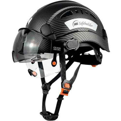 Industrial Safety Helmet with Visor ABS Hard Hat with Visor Adjustable Ventilation Hardhats Construction Head Protection ANSI Z89.1