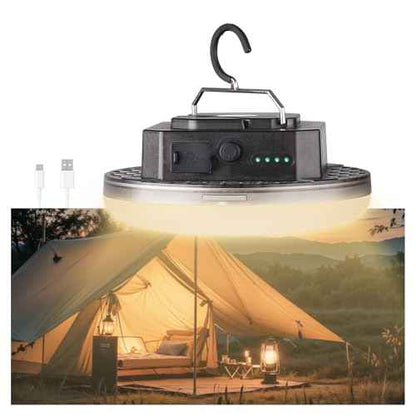 12000mAh (45W) Camping Hanging Tent Light Emergency Power Outage Lantern Home Use 4000LM 3 Modes IPX5 Waterproof Outdoor Walking Rock Climbing Work Rechargeable Camping Light