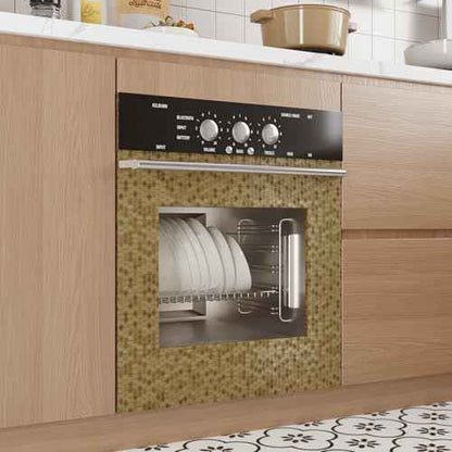 CRE8TIVE Metallic Mustard Gold Peel and Stick Wallpaper Textured 12"x80" Hexagon Honeycomb Gold Wallpaper for Kitchen Fridge Vinyl Wrap Waterproof Adhesive Metallic Contact Paper for Cabinets Drawers