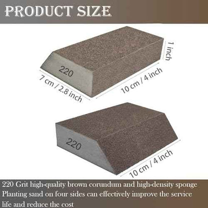 M-jump 8 Pack Single Sanding Sponge Kit- 60/80/120/220- Coarse Medium Fine Grit,Washable and Reusable Sanding Blocks for Wood-Working Sanding Metal Polishing