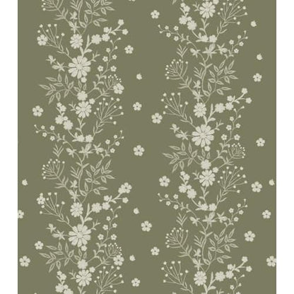 Tonal Floral Peel and Stick Wallpaper Sage Green Floral Self Adhesive Wallpaper Contact Paper Waterproof for Shelves Cabinet Drawer Table (Sage Green, 17.32in X 6.56ft)