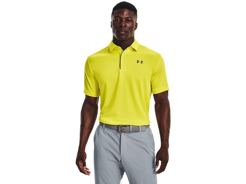 Under Armour Men's Tech Golf PoloDISC, (799) Starfruit / / Pitch Gray, XX-Large Tall