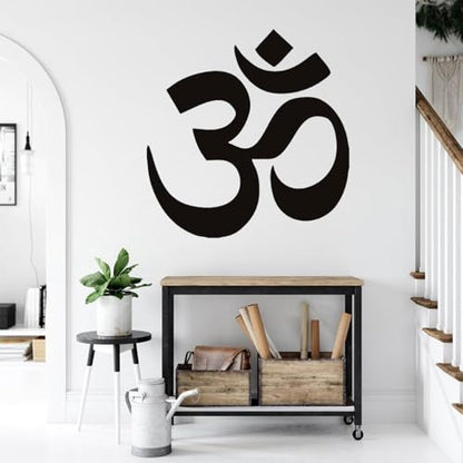 AUM Om Symbol Hinduism Spiritual Wall Car Decal Sticker Removable Vinyl Wall Sticker Home Decoration D447 (S 15x15inch, Black)